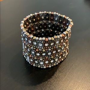 Stretchy Multi-Metal Cuff Bracelet